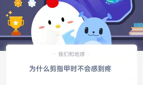 为什么剪指甲时不会感到疼?支付宝蚂蚁庄园8月30日答案